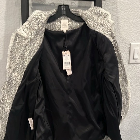 NWT.Cinq a sept tweed blazer size 12 black/cream - Picture 4 of 4